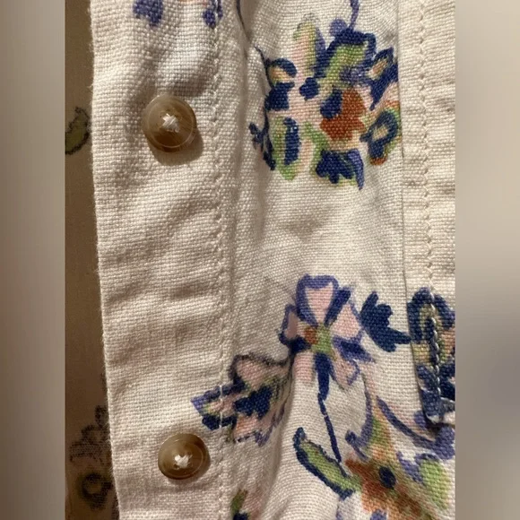 Anthropologie Pilcro Floral Flannel Button Up Oversized - Picture 3 of 7